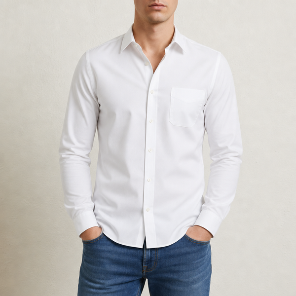 Formentor Slim Fit Dress Shirt in White