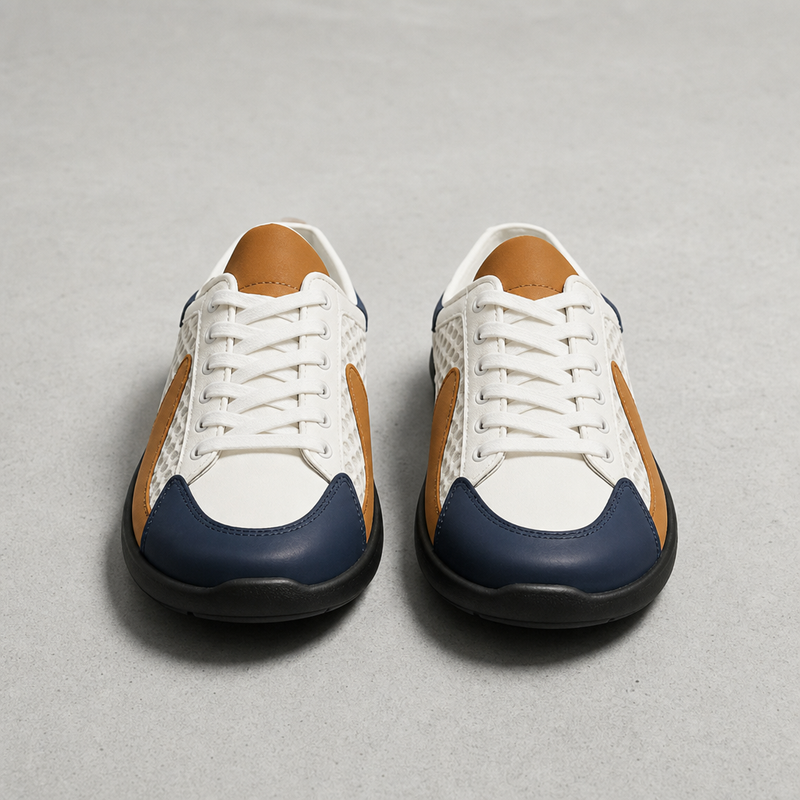 Sanlucar Lace-Up Sneaker Mules in Beige