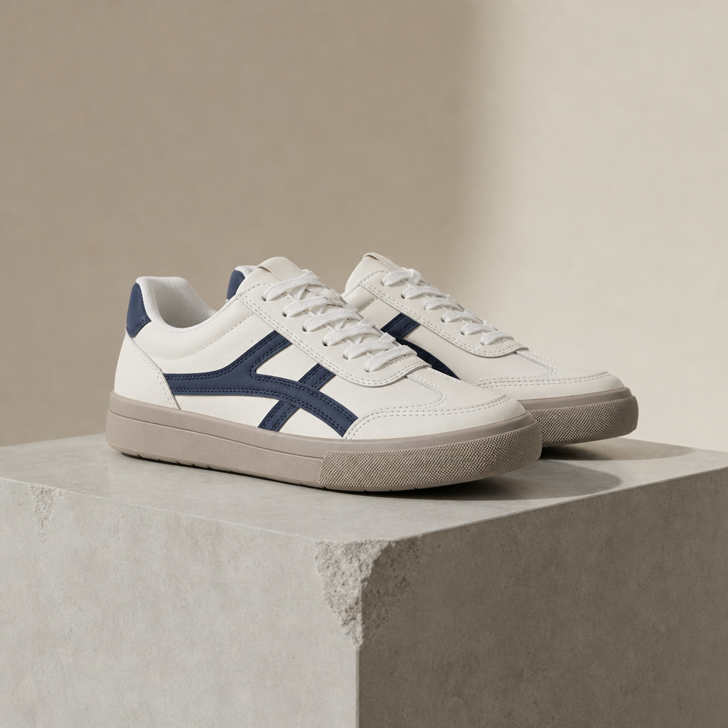 Zadar Retro Lace-Up Sneakers in Blue