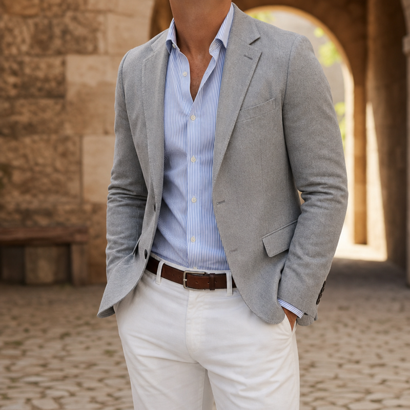 Apt Lightweight Tailored Blazer in Grey