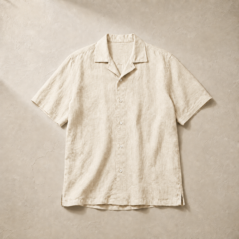 The Albemarle Men's Camp Collar Linen Shirt