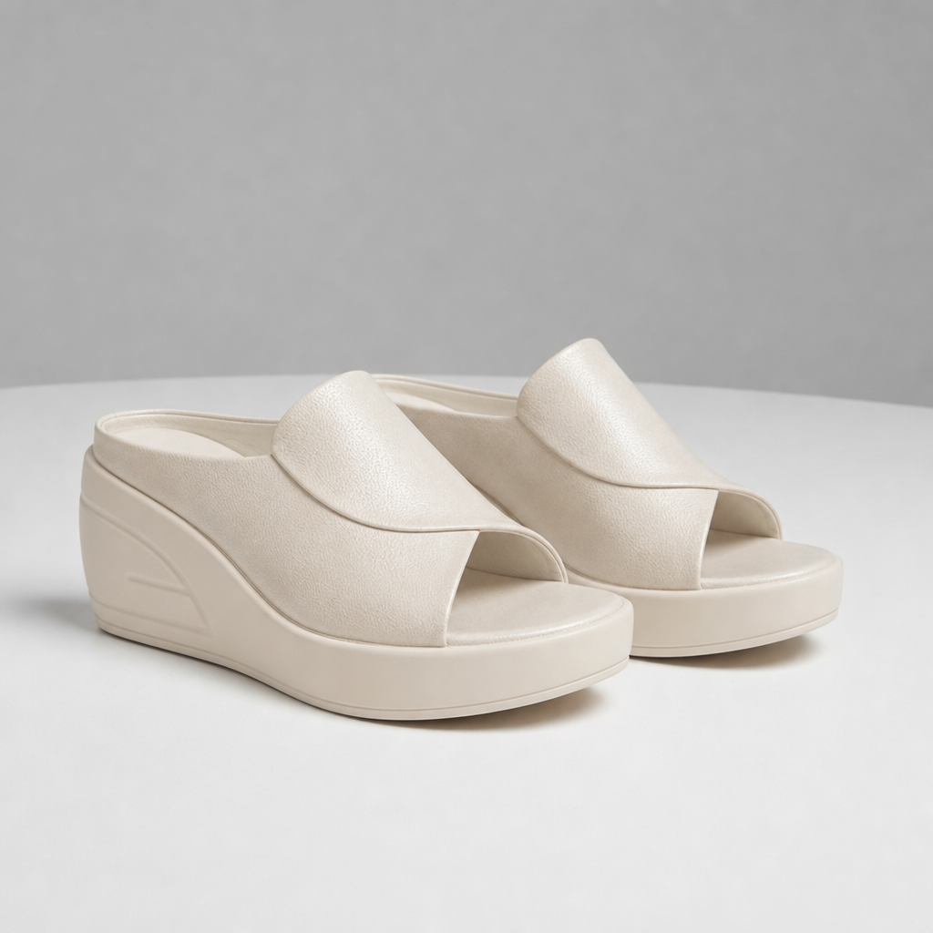 Como Orthopedic Wedge Sandals in Beige