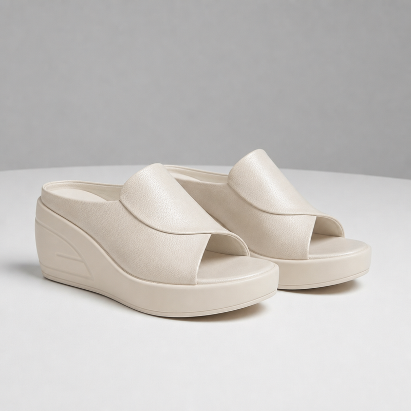Como Orthopedic Wedge Sandals in Beige