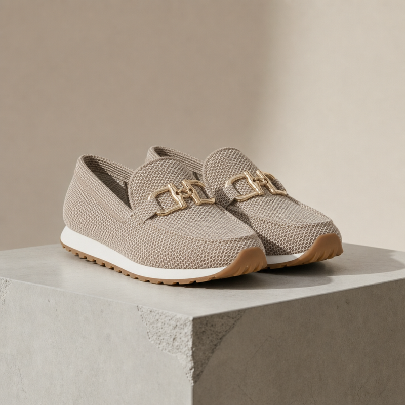 Lagos Orthopedic Platform Loafers in Beige