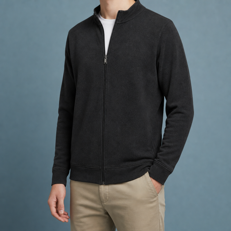 Evora Full-Zip Fleece Jacket in Black