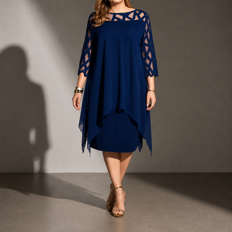 Carvoeiro Lace Sleeve Midi Dress
