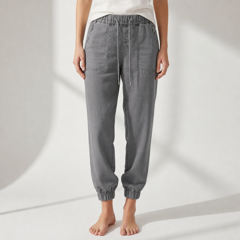 Modica Elastic Waist Joggers in Gray