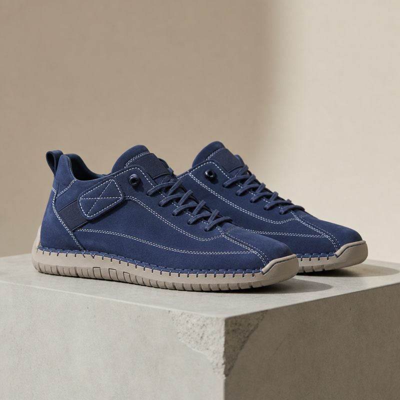 Merida Orthopedic Leather Sneakers in Blue