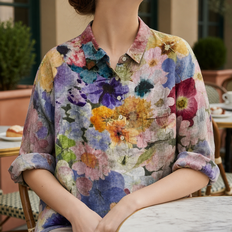 Thassos Floral Print Blouse in Floral Print 3