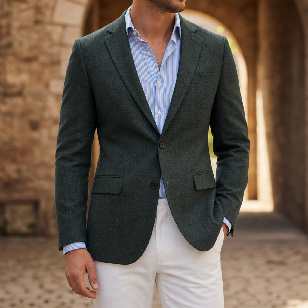 Apt Lightweight Tailored Blazer in Green