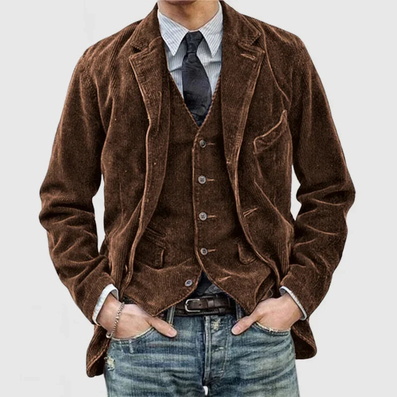 Spoleto Corduroy Blazer with Matching Waistcoat