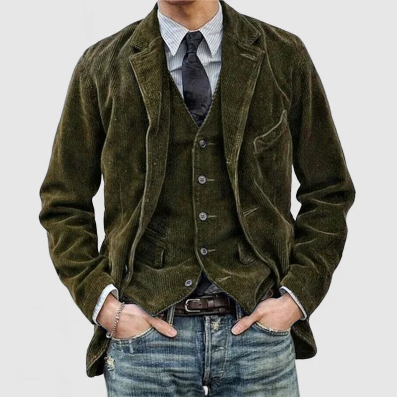 Spoleto Corduroy Blazer with Matching Waistcoat