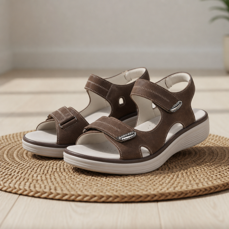 Urbino Orthopedic Comfort Sandals in Brown