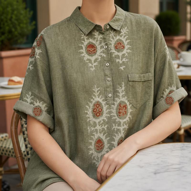 Thassos Floral Print Blouse in Floral Print 4