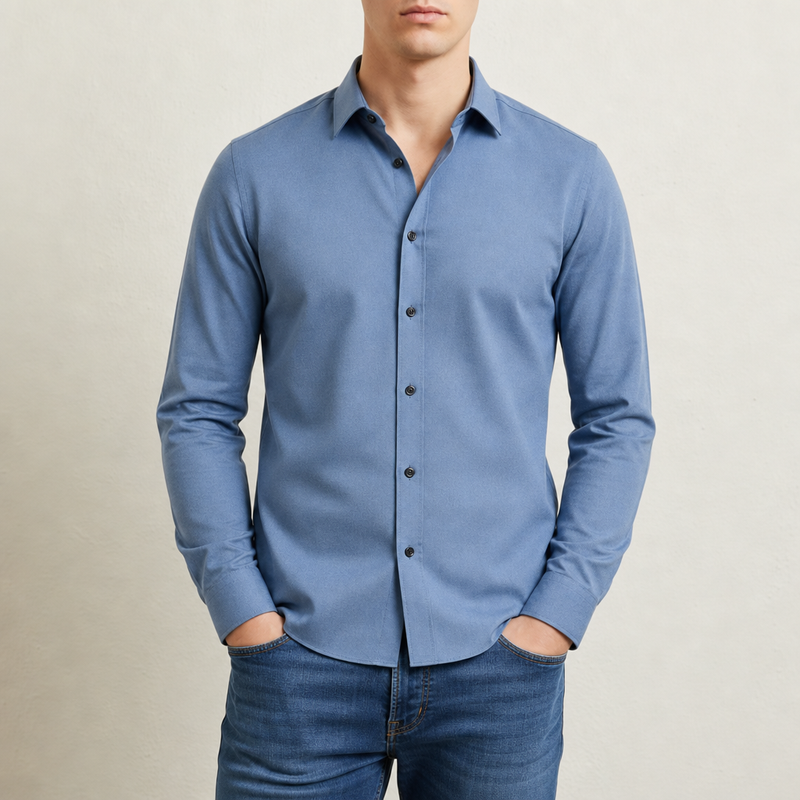 Formentor Slim Fit Dress Shirt in Light Blue