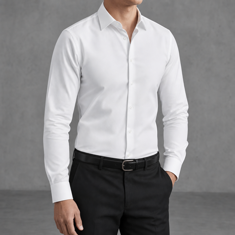 Oviedo Slim Fit Dress Shirt in White