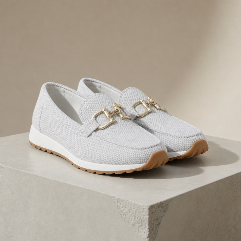 Lagos Orthopedic Platform Loafers in White