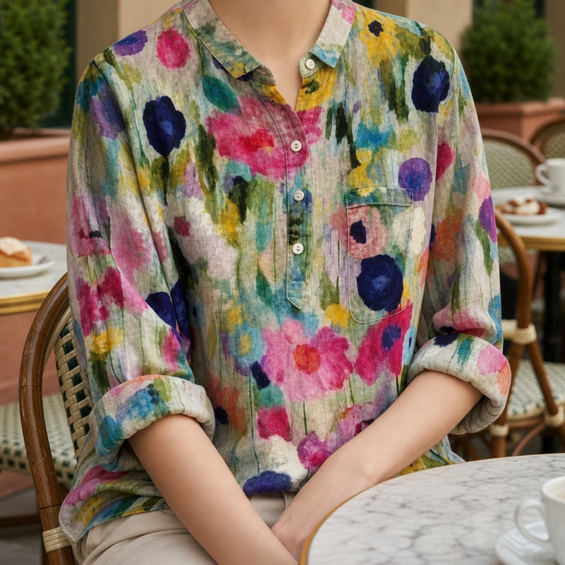 Thassos Floral Print Blouse in Floral Print 5