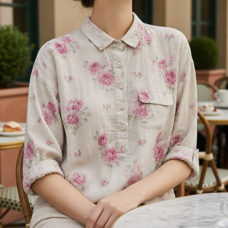 Thassos Floral Print Blouse in Floral Print 6