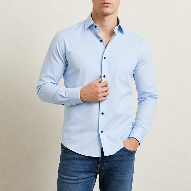 Formentor Slim Fit Dress Shirt in Heaven Blue