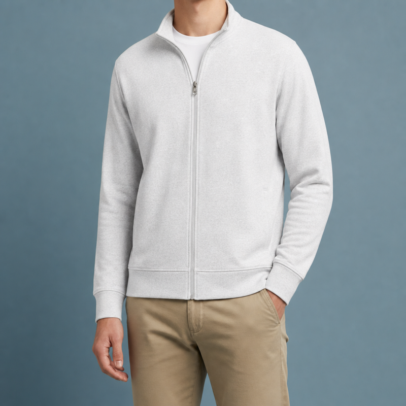 Evora Full-Zip Fleece Jacket in White
