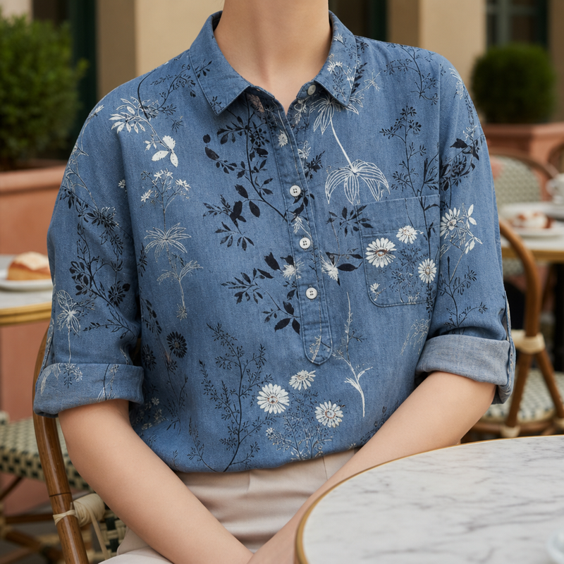 Thassos Floral Print Blouse in Floral Print 7