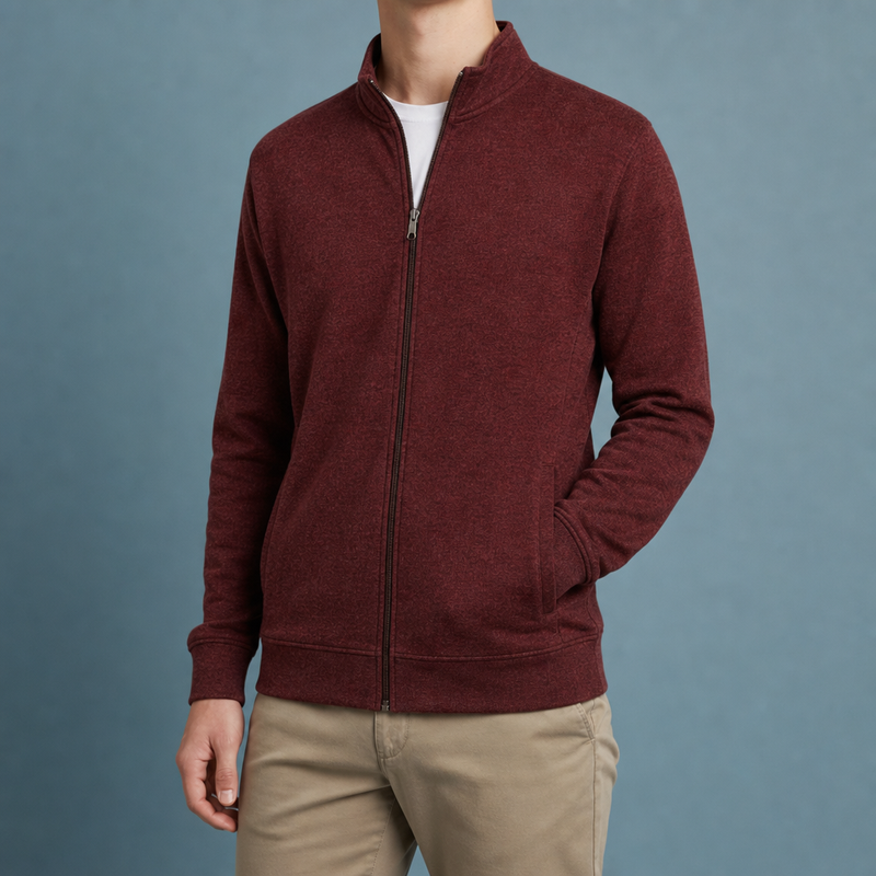 Evora Full-Zip Fleece Jacket in Red