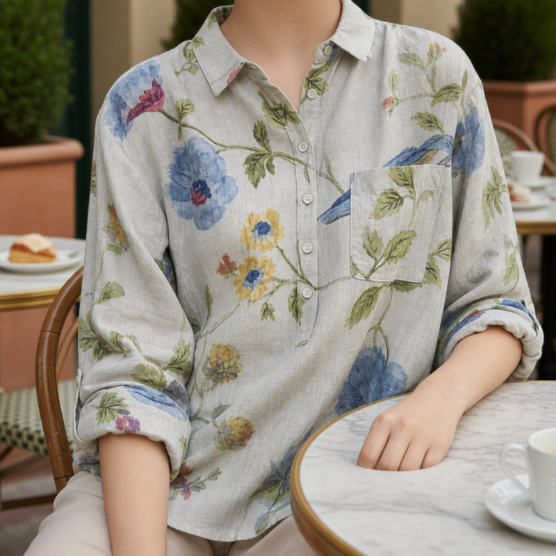 Thassos Floral Print Blouse in Floral Print 8