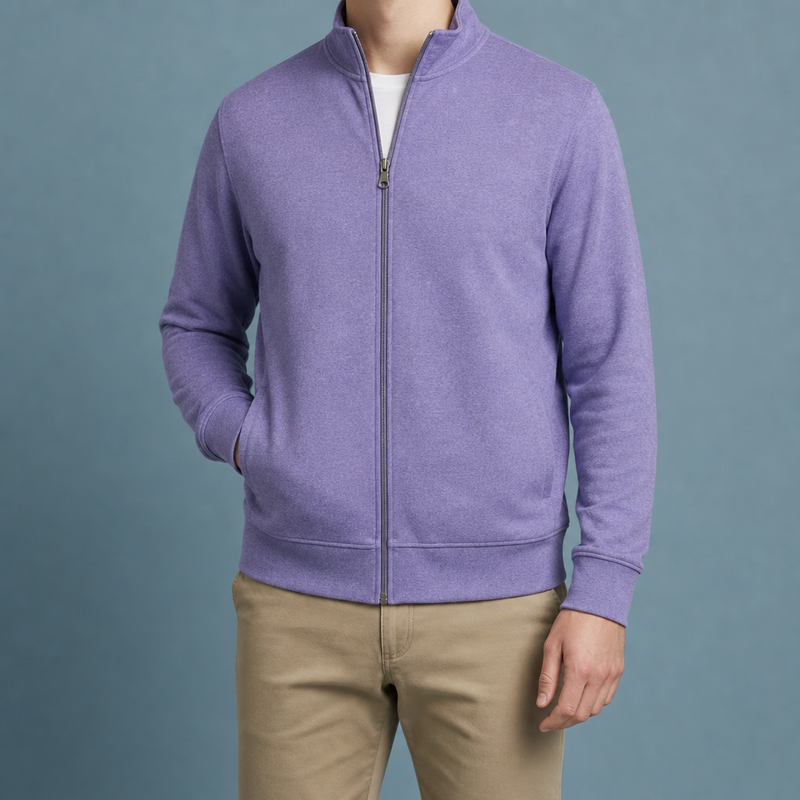 Evora Full-Zip Fleece Jacket in Purple