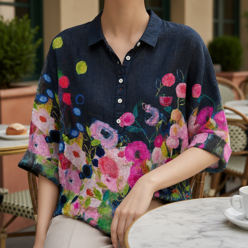 Thassos Floral Print Blouse in Floral Print 9