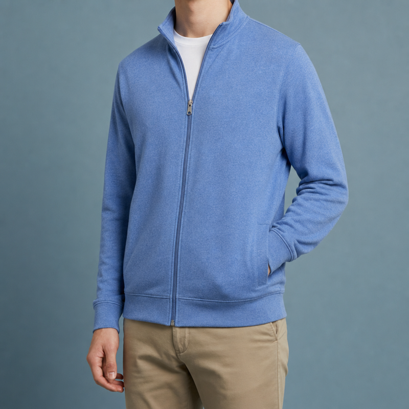 Evora Full-Zip Fleece Jacket in Light Blue