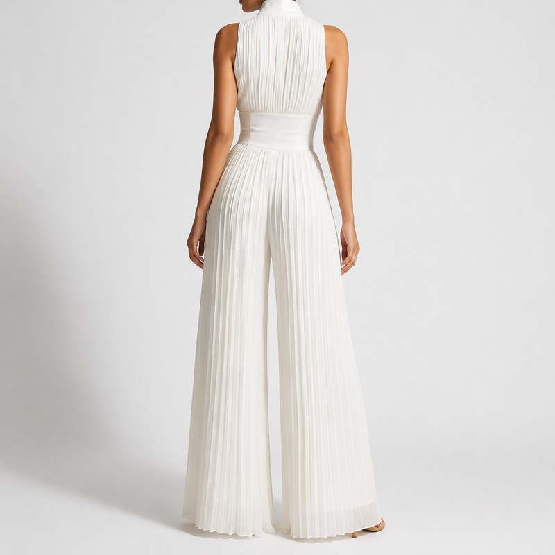 Nisyros Pleated Wide-Leg Jumpsuit