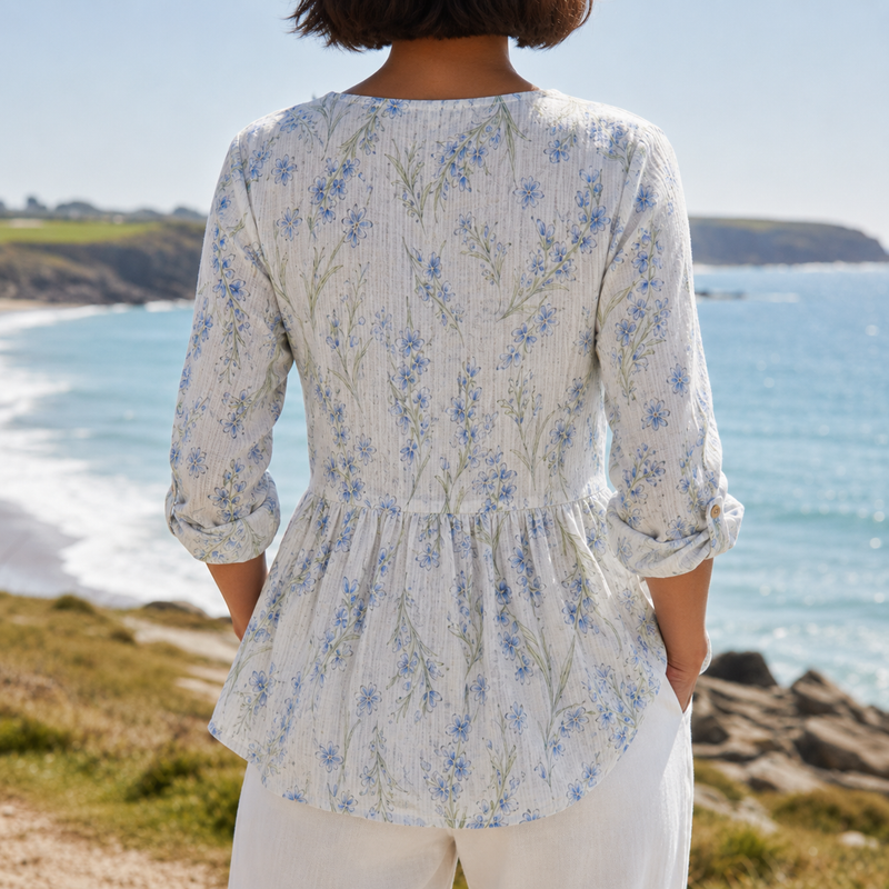Ansouis Floral V-Neck Tunic