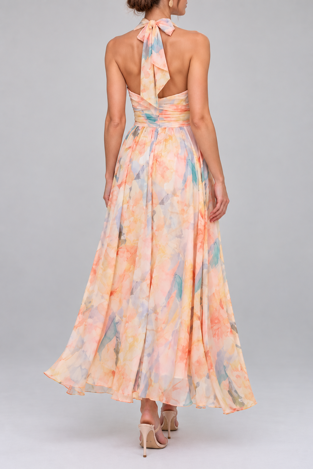 Noto Floral Halter Maxi Dress