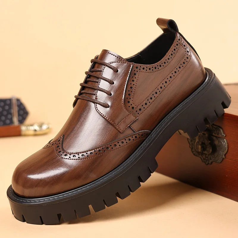 Chieti Luxury Oxford Elevator Dress Shoes