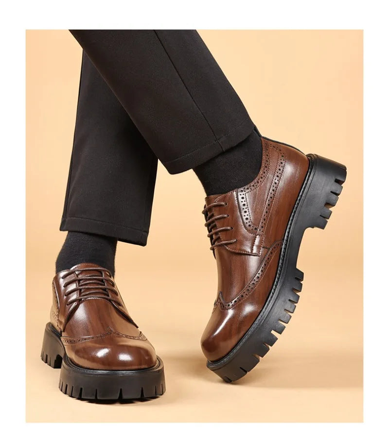 Chieti Luxury Oxford Elevator Dress Shoes