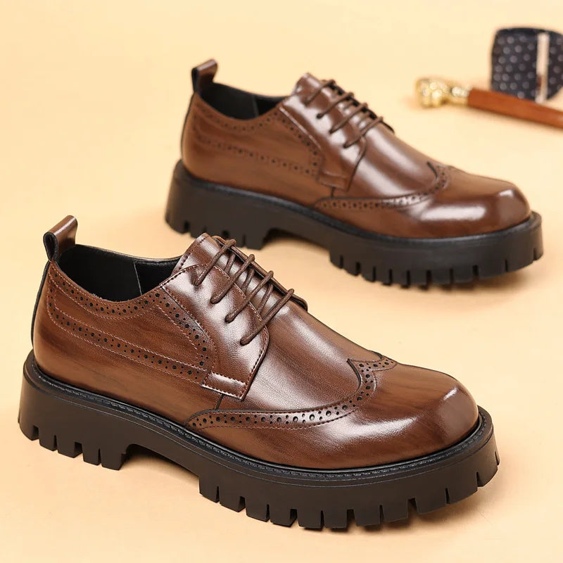 Chieti Luxury Oxford Elevator Dress Shoes