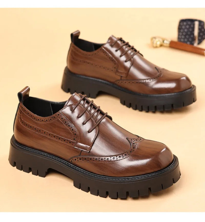 Chieti Luxury Oxford Elevator Dress Shoes