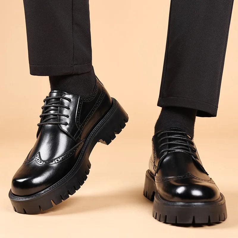 Chieti Luxury Oxford Elevator Dress Shoes