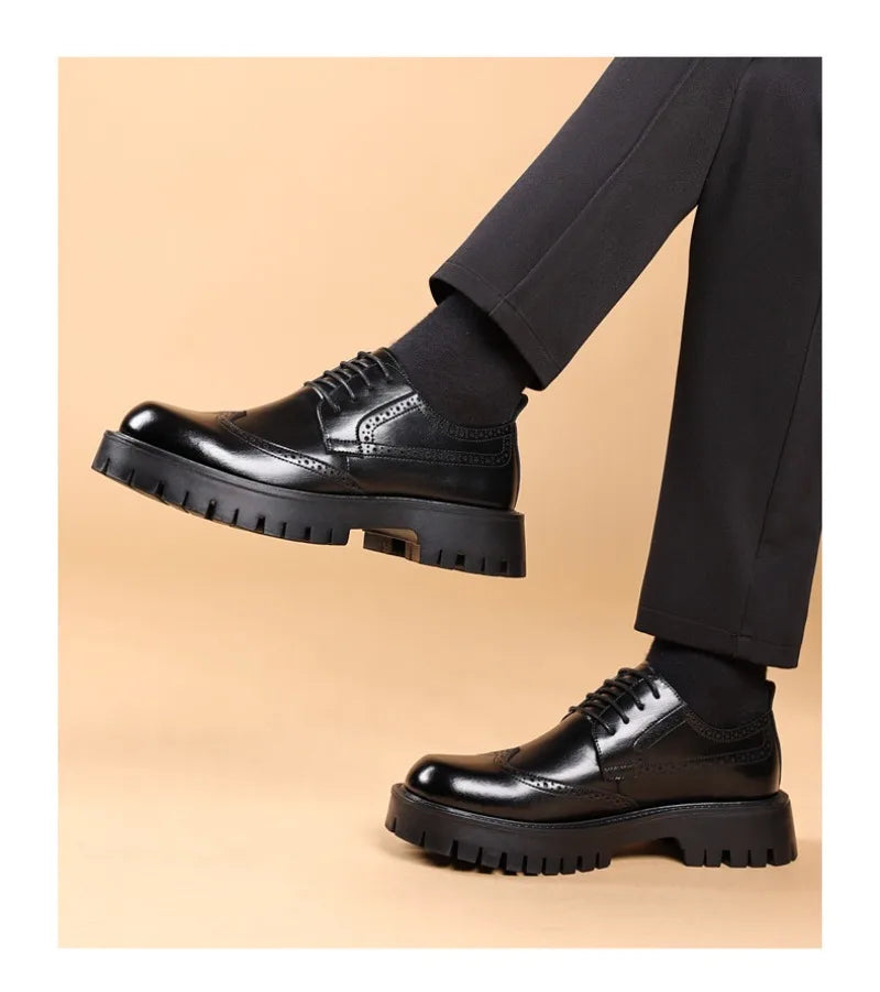 Chieti Luxury Oxford Elevator Dress Shoes