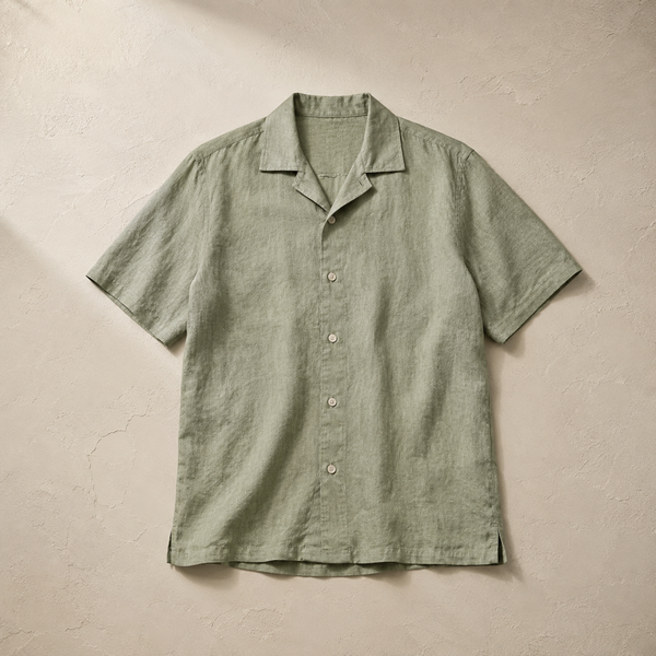 The Albemarle Men's Camp Collar Linen Shirt