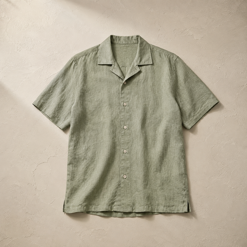 The Albemarle Men's Camp Collar Linen Shirt