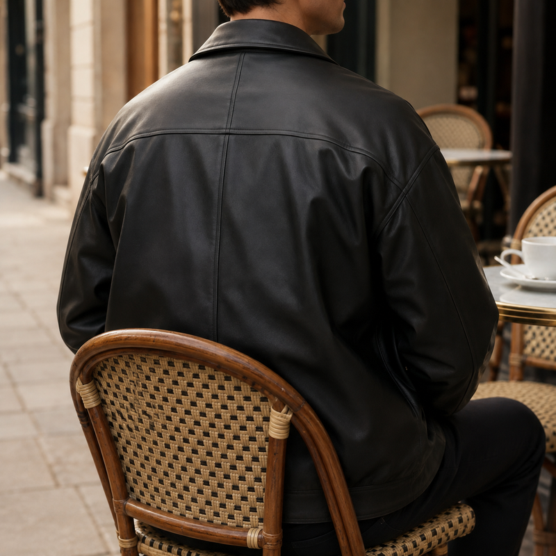 Pisa Oversized Leather Bomber