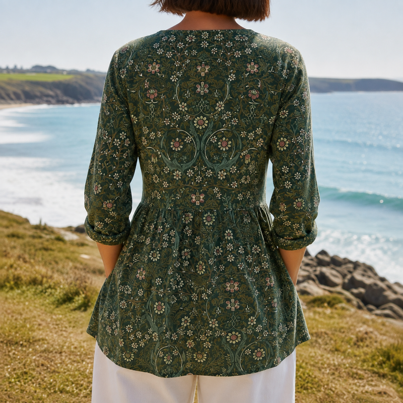 Sete Vintage Floral Tunic Blouse