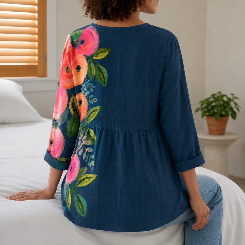 Maratea Floral V-Neck Tunic