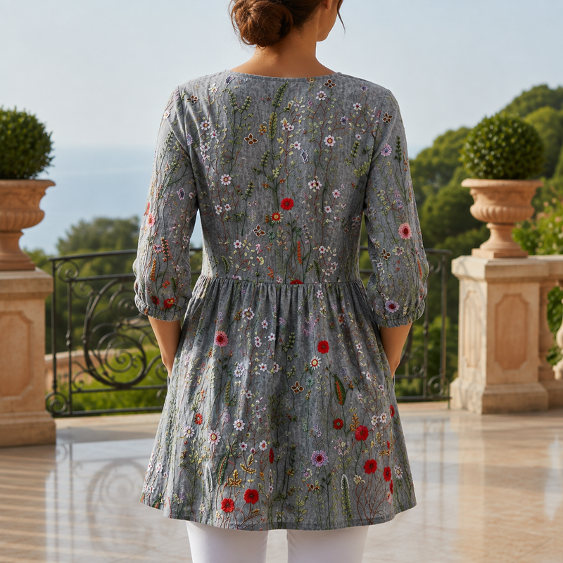 Uzes Floral V-Neck Tunic
