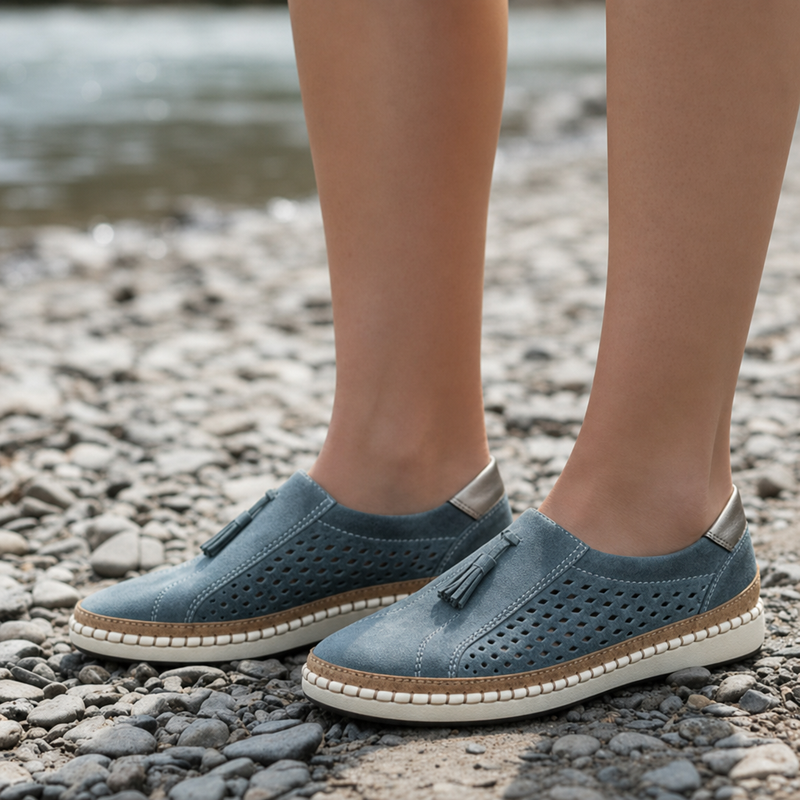Ios Orthopedic Perforated Slip-Ons in Blue