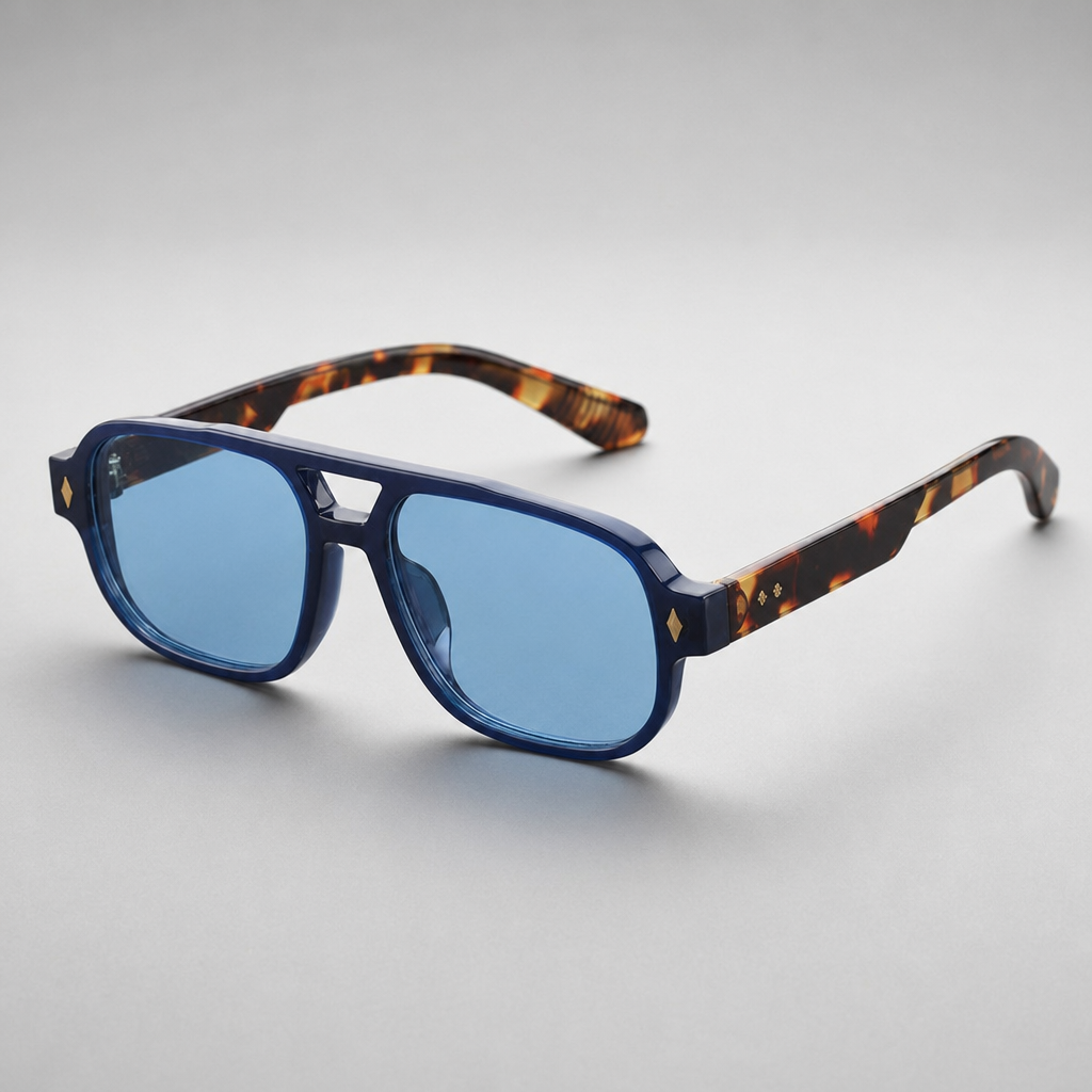 Men's Cefalu Sunglasses in Blue & Tortoise