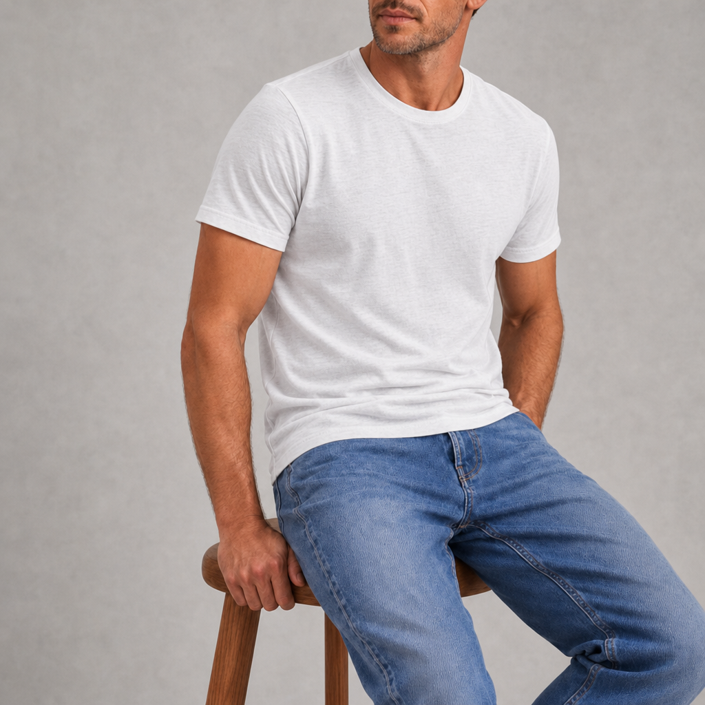Mougins Vintage Cotton T-Shirt in White