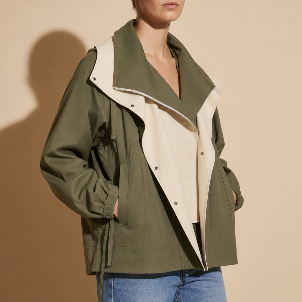Padova Double Layer Windbreaker in Green